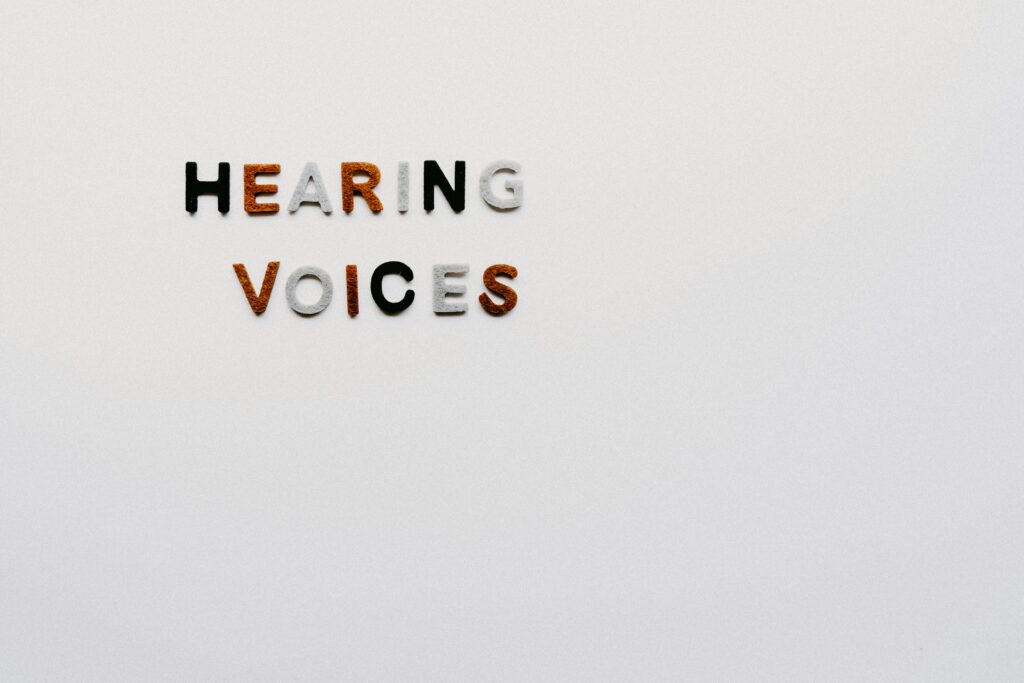 Abstract image representing voices and sound